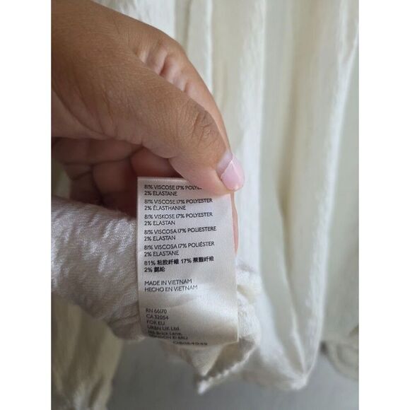 We the Free "Rockaway" Oversized Knit Ivory Button Down Blouse Medium - Picture 8 of 8